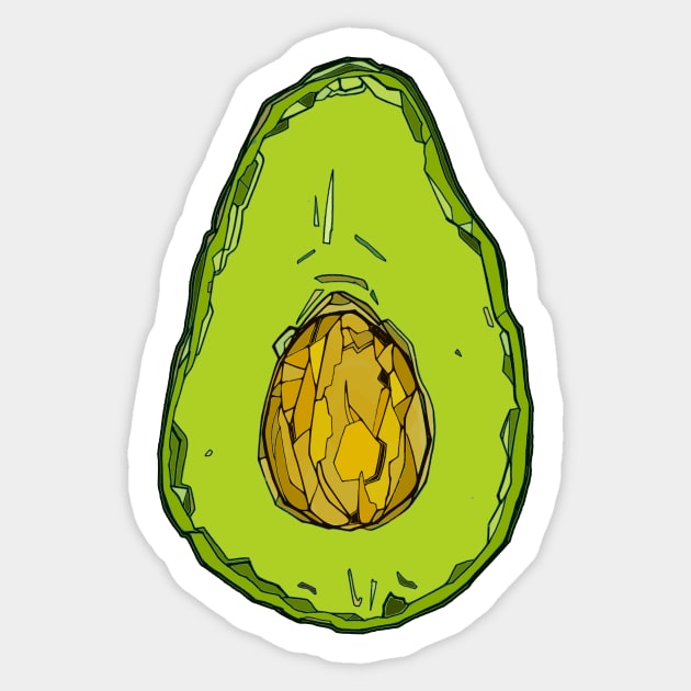 Avocado Deco Sticker by minniemorrisart